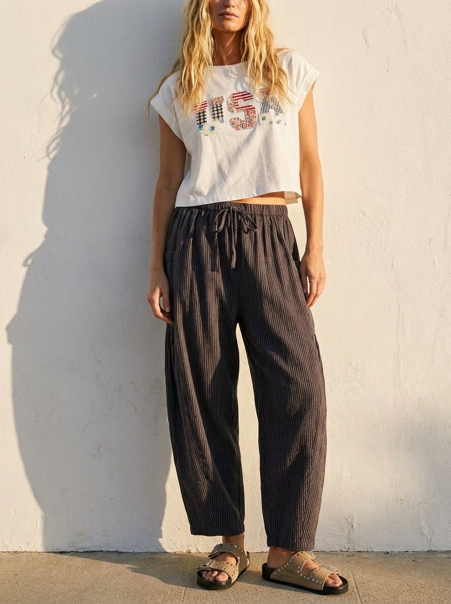 Comfy Days Pinstripe Pants - Westly