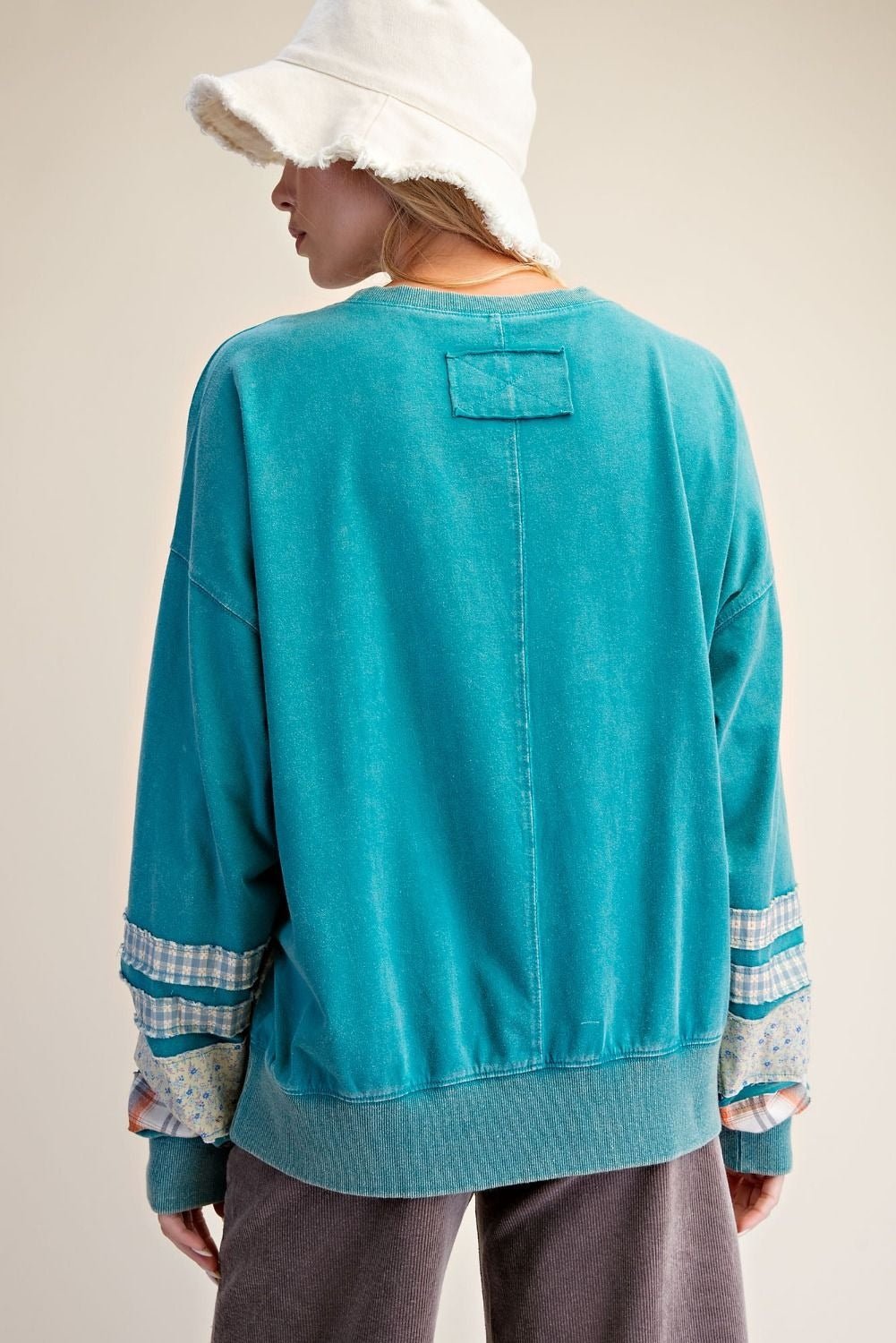 Common Thread Mixed Patch Washed Terry Pullover - Westly