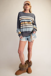 Common Thread Mixed Patch Washed Terry Pullover - Westly