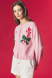 Confection Candy Cane Knit Cardigan - Westly