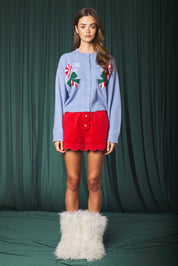 Confection Candy Cane Knit Cardigan - Westly