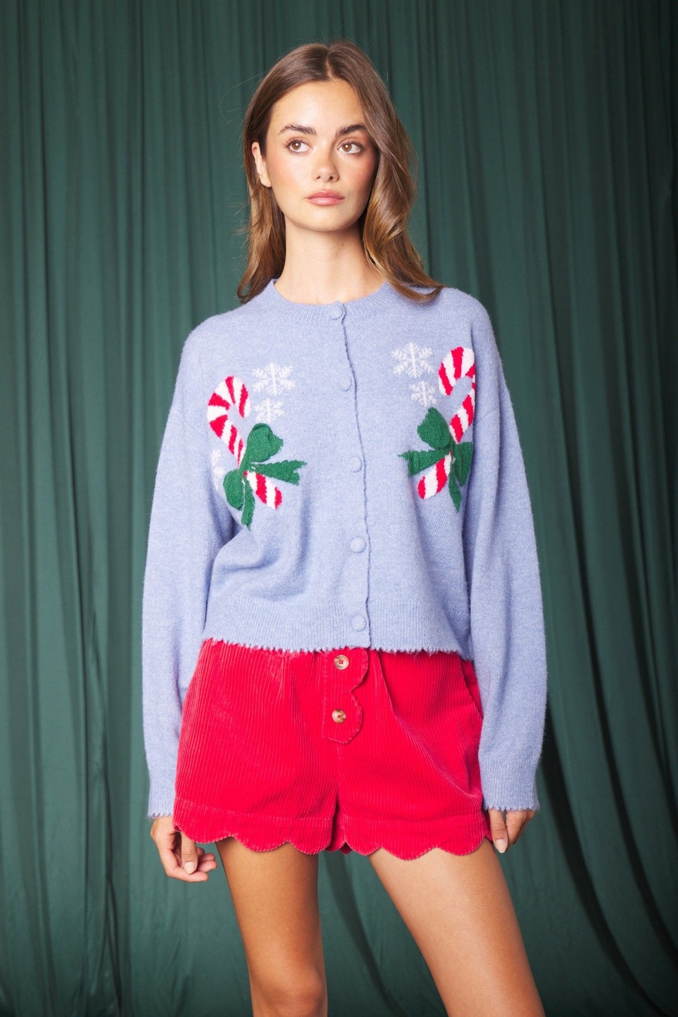 Confection Candy Cane Knit Cardigan - Westly
