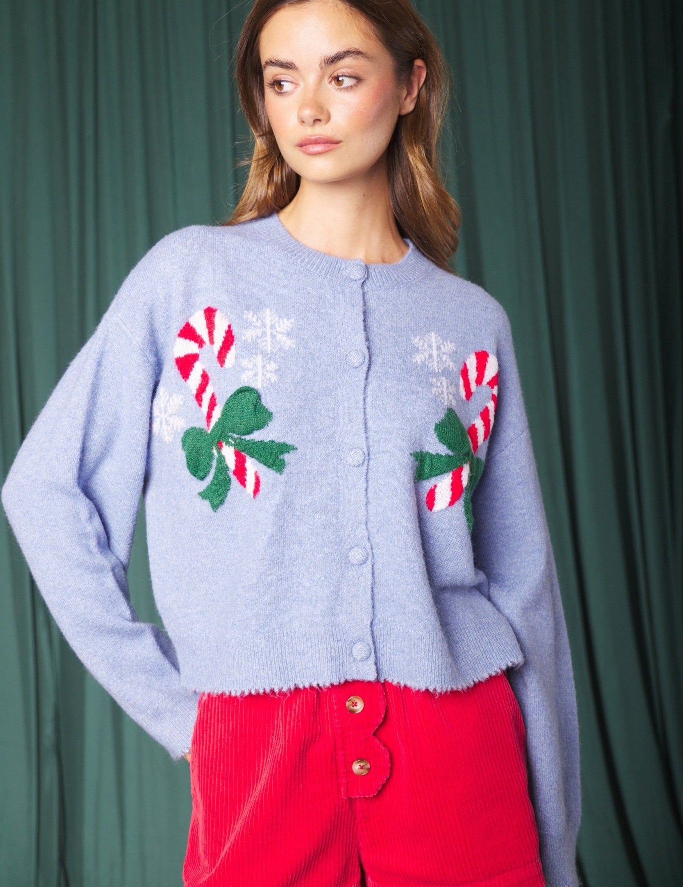 Confection Candy Cane Knit Cardigan - Westly