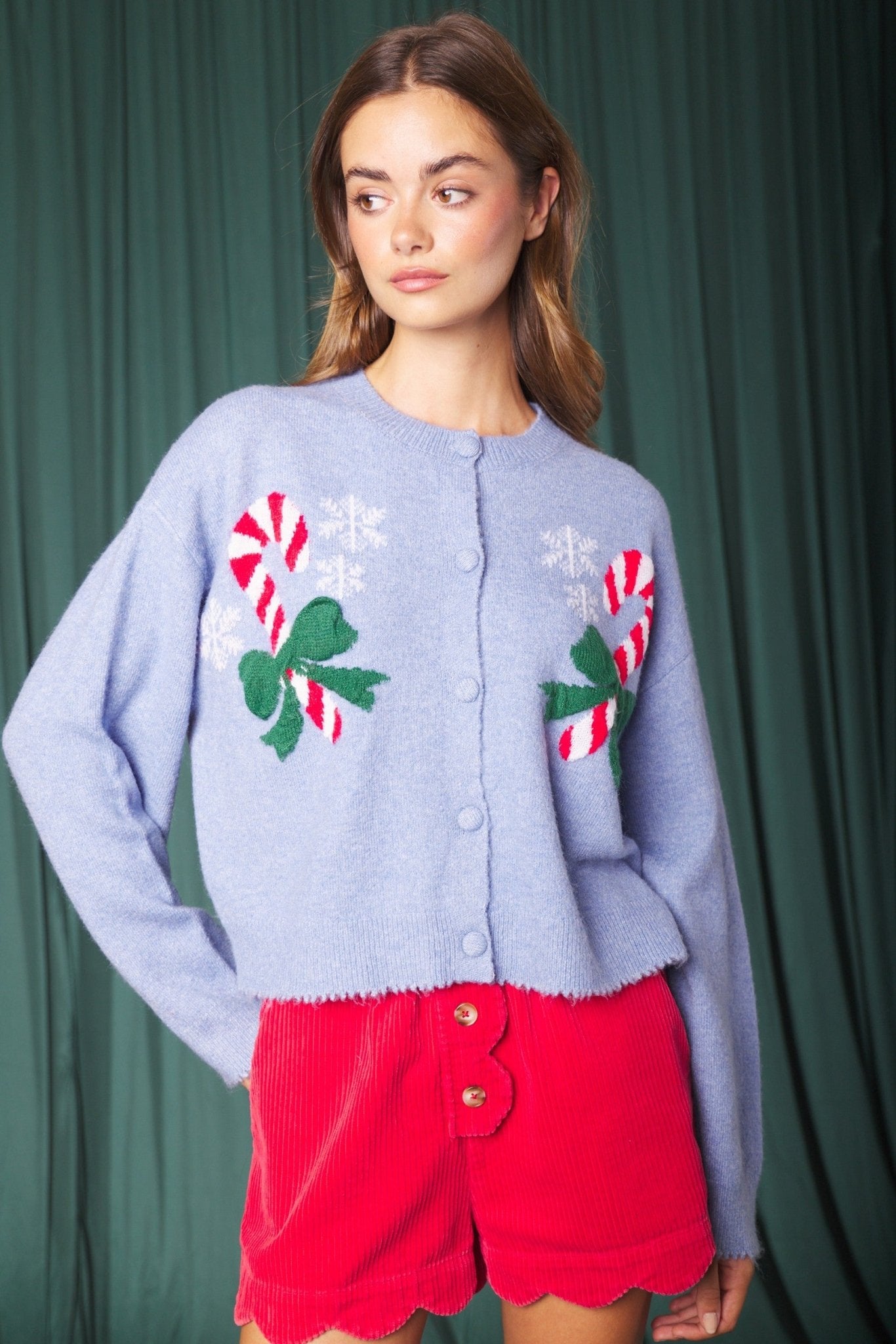 Confection Candy Cane Knit Cardigan - Westly