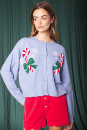 Confection Candy Cane Knit Cardigan - Westly