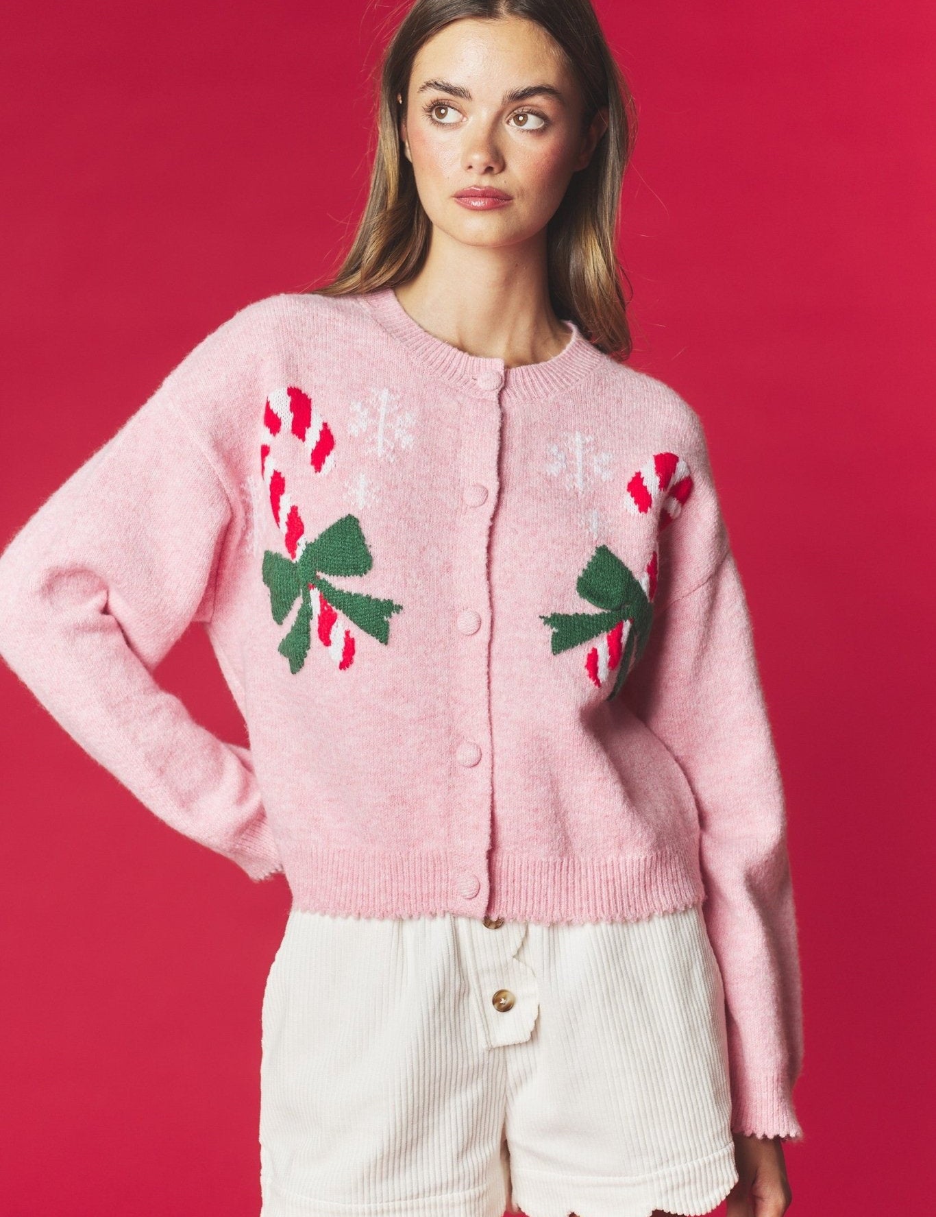 Confection Candy Cane Knit Cardigan - Westly