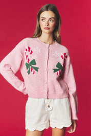 Confection Candy Cane Knit Cardigan - Westly