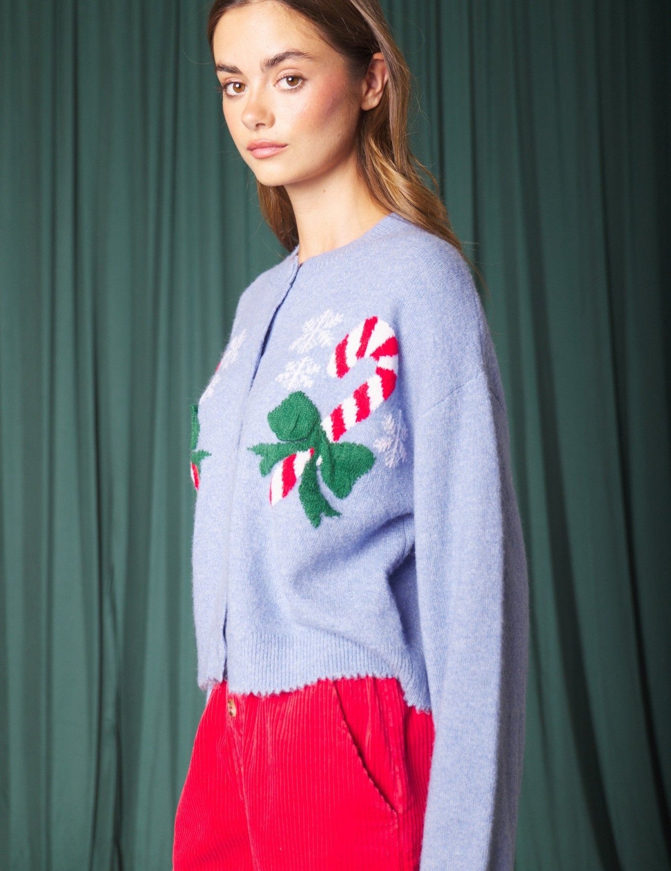 Confection Candy Cane Knit Cardigan - Westly