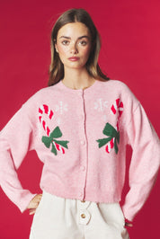 Confection Candy Cane Knit Cardigan - Westly