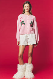 Confection Candy Cane Knit Cardigan - Westly