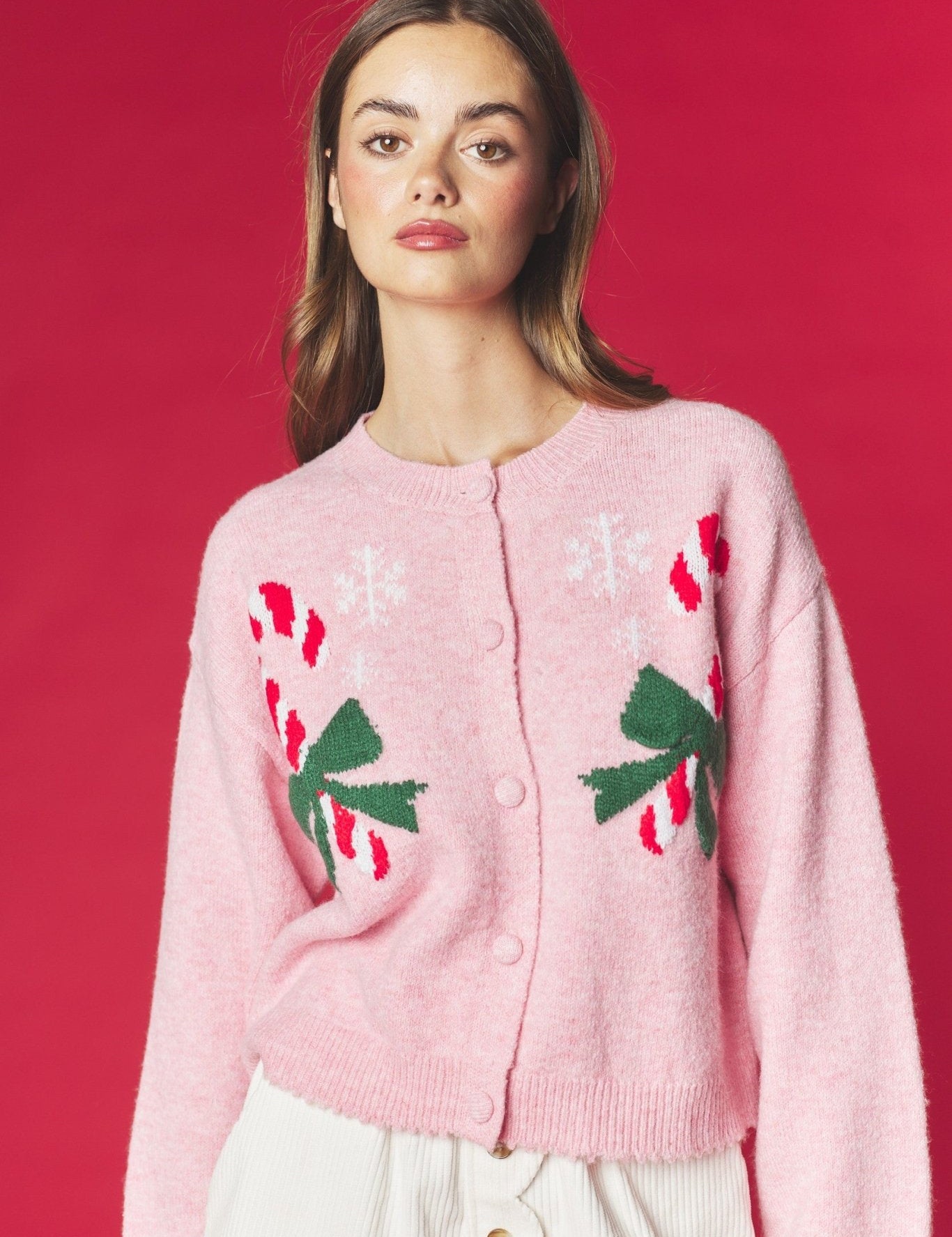 Confection Candy Cane Knit Cardigan - Westly