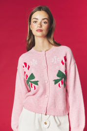 Confection Candy Cane Knit Cardigan - Westly