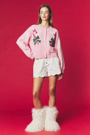 Confection Candy Cane Knit Cardigan - Westly