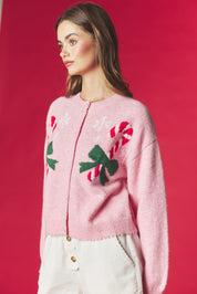 Confection Candy Cane Knit Cardigan - Westly