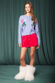 Confection Candy Cane Knit Cardigan - Westly