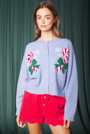 Confection Candy Cane Knit Cardigan - Westly