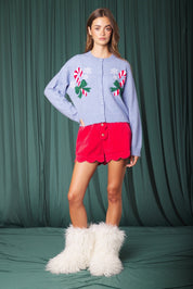 Confection Candy Cane Knit Cardigan - Westly
