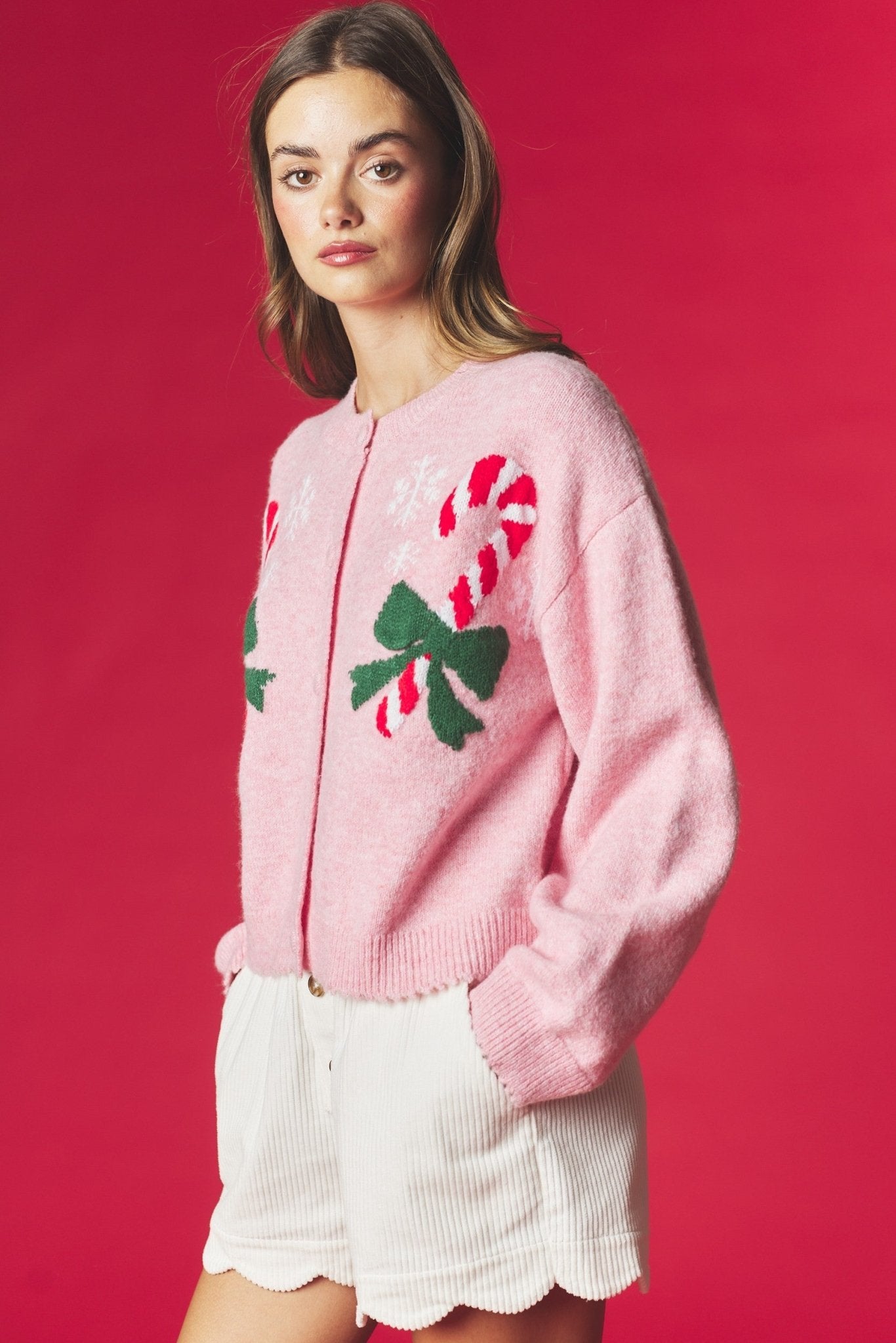 Confection Candy Cane Knit Cardigan - Westly