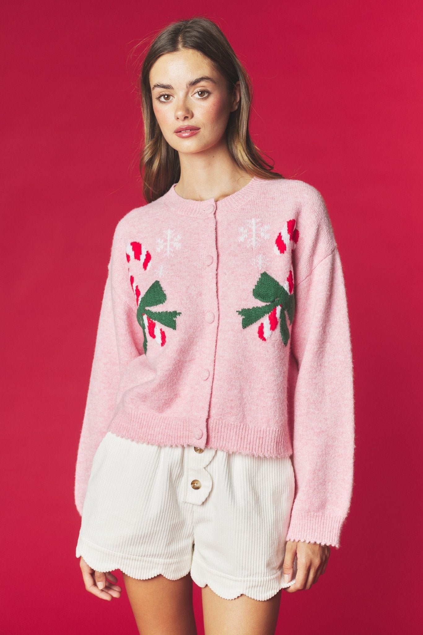 Confection Candy Cane Knit Cardigan - Westly