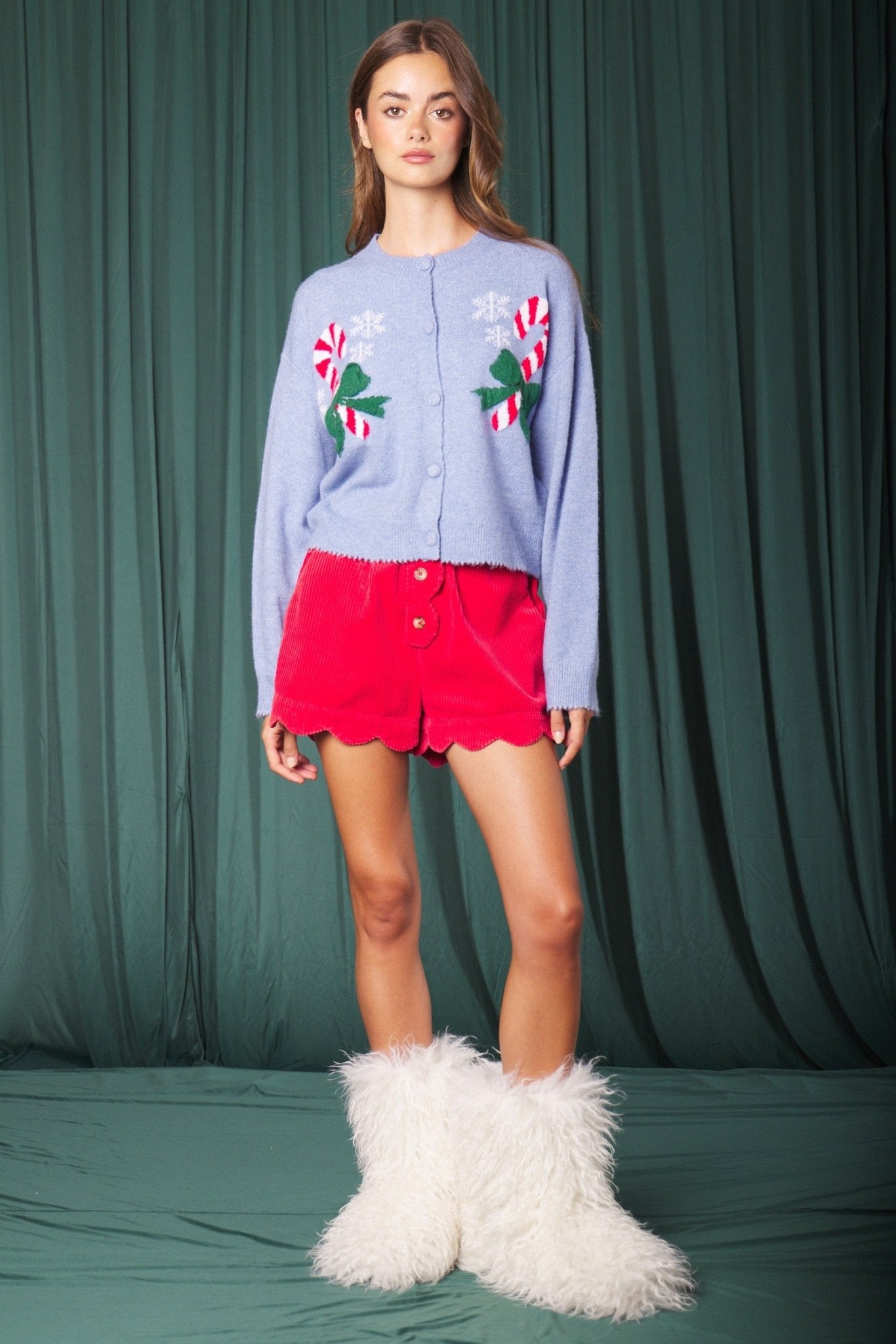 Confection Candy Cane Knit Cardigan - Westly