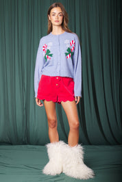 Confection Candy Cane Knit Cardigan - Westly