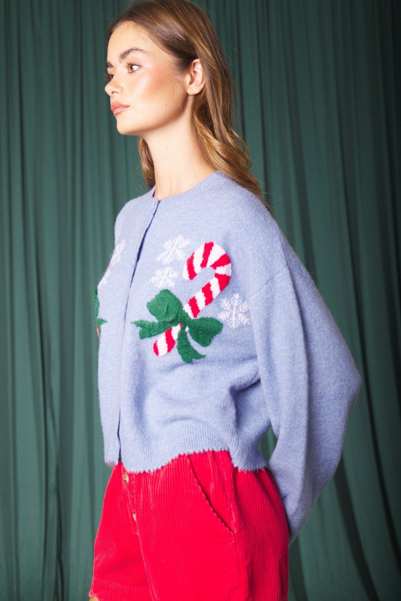 Confection Candy Cane Knit Cardigan - Westly