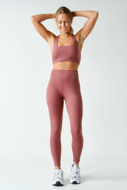 Contour Line Contoured Stretch Leggings in Rosewood, photo 4