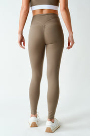 Contour Line Contoured Stretch Leggings in Truffle, photo 3
