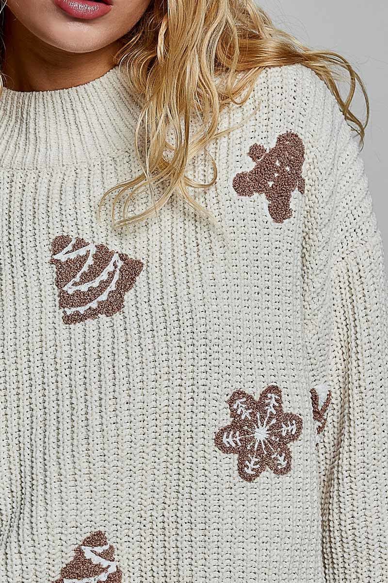 Cookie Cutter Mock-Neck Chenille Sweater - Westly