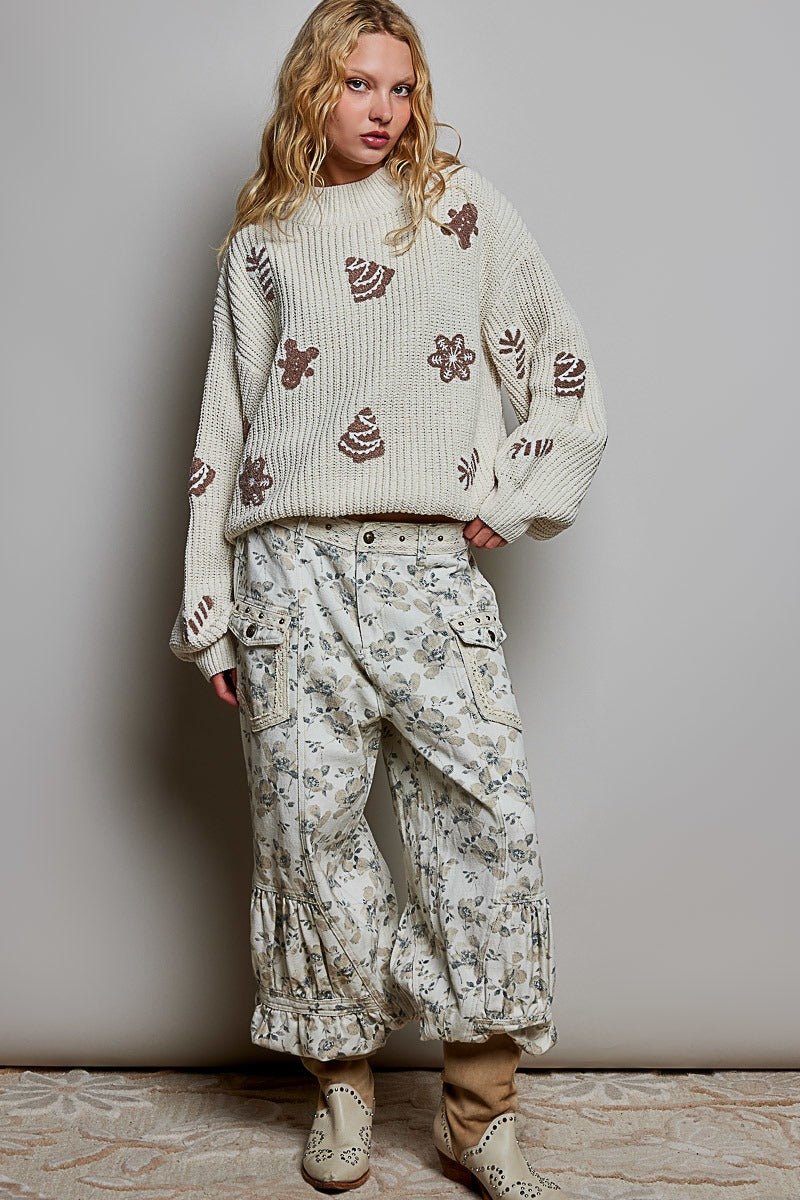 Cookie Cutter Mock-Neck Chenille Sweater - Westly