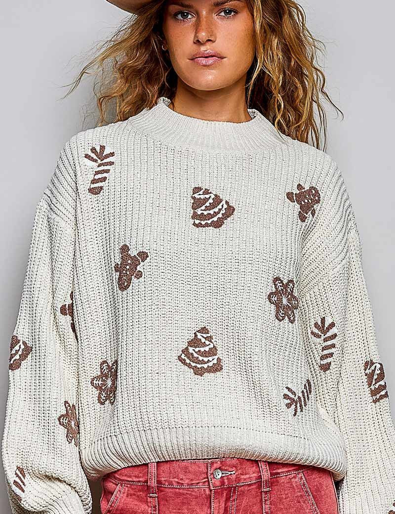 Cookie Cutter Mock-Neck Chenille Sweater - Westly