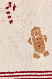 Cookie Swap Gingerbread Knit Lounge Pants in Cream Red — product photo 05