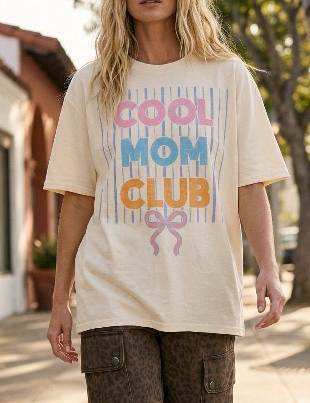 Cool Mom Club Oversized Graphic Tee - Westly