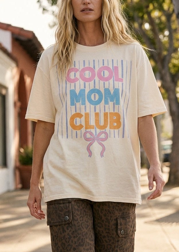 Cool Mom Club Oversized Graphic Tee - Westly