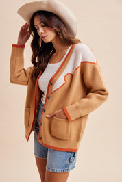 Copper Canyon Horse Embroidered Sweater Cardigan - Westly