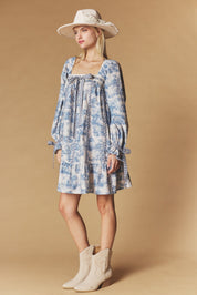 Cotswold Toile Babydoll Mini Dress - Westly
