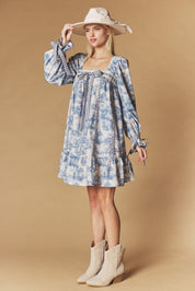 Cotswold Toile Babydoll Mini Dress - Westly