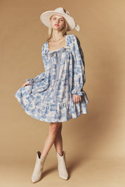 Cotswold Toile Babydoll Mini Dress - Westly