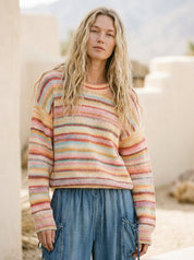Cotton Candy Skies Striped Sweater - Westly