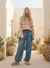 Cotton Candy Skies Striped Sweater - Westly