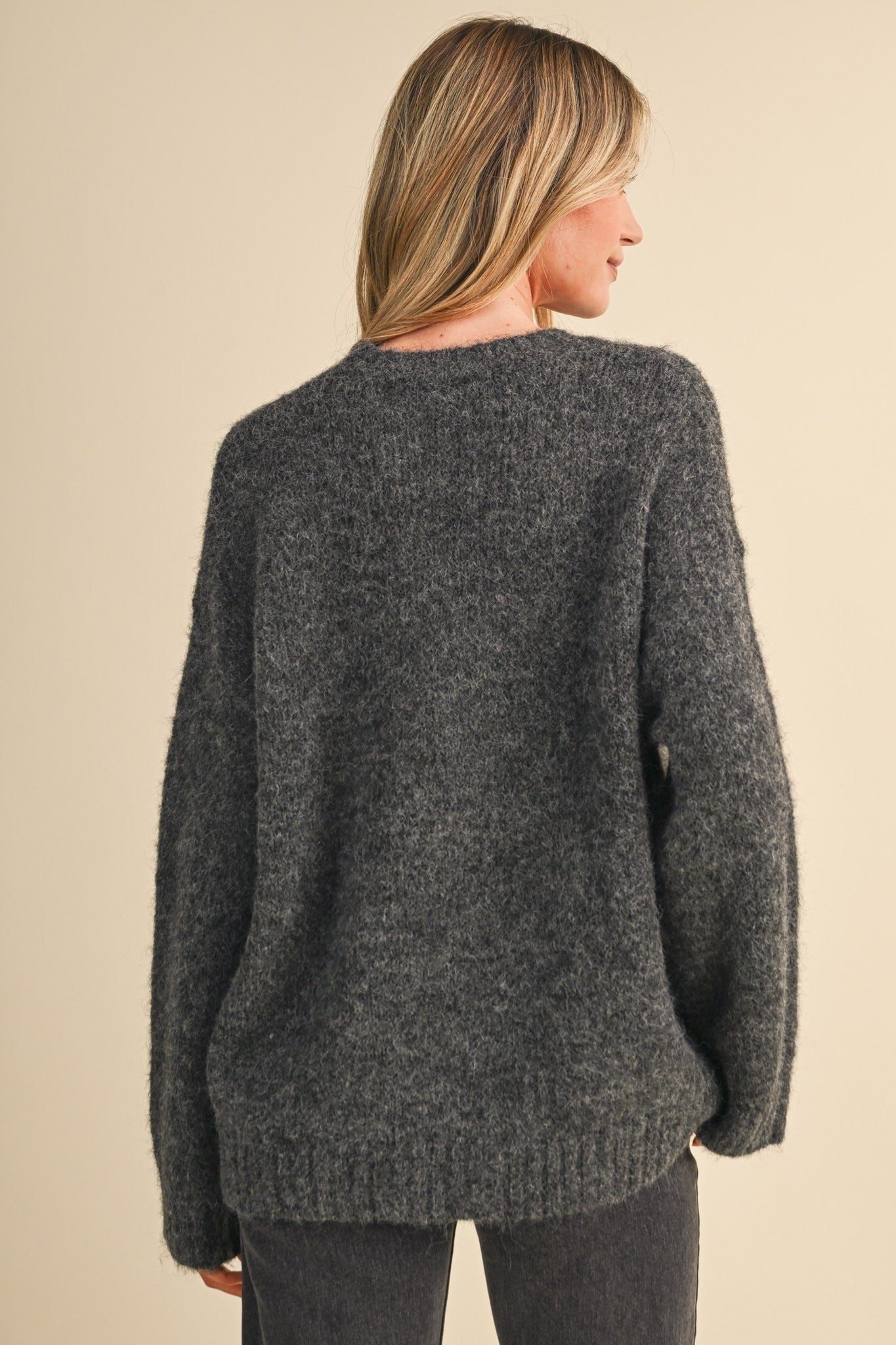 Counting Sheep Fuzzy Motif Sweater - Westly