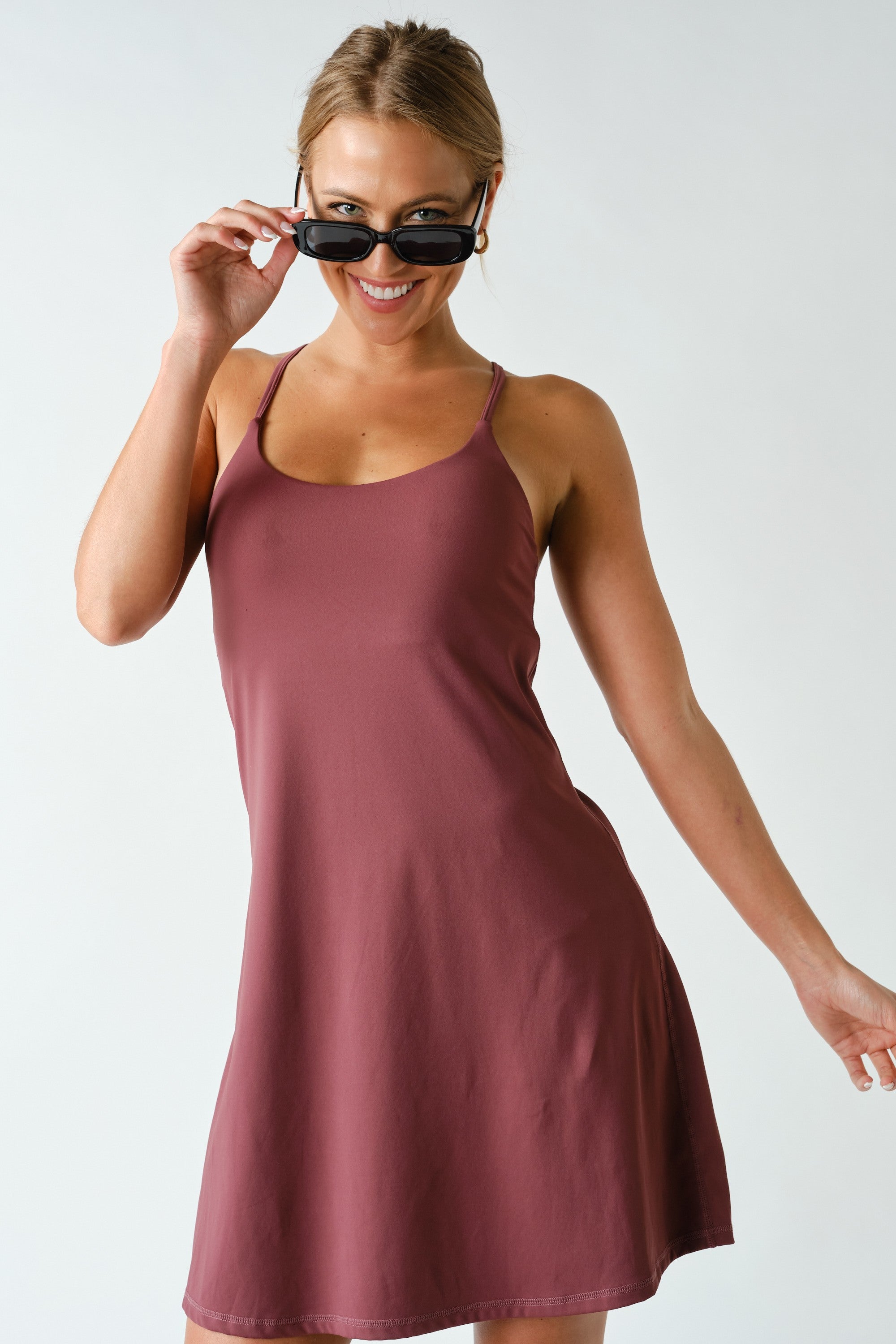 Court Time Racerback Active Dress in Rosewood, photo 1