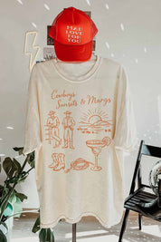 Cowboys, Sunsets & Margs Graphic Tee - Westly