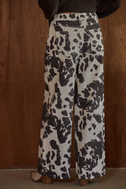 Cowgirl Equation Cow Print Wide Leg Pants - Westly