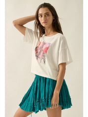 Cowgirl Garment - Washed Cropped Graphic Tee - Westly