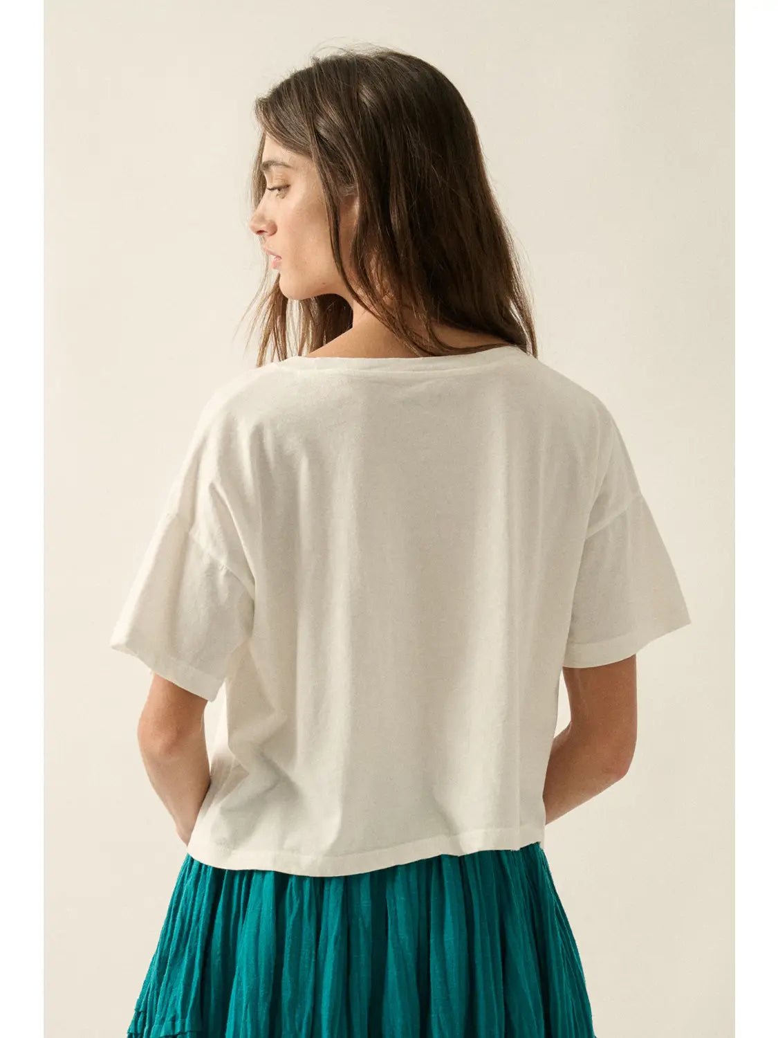 Cowgirl Garment - Washed Cropped Graphic Tee - Westly