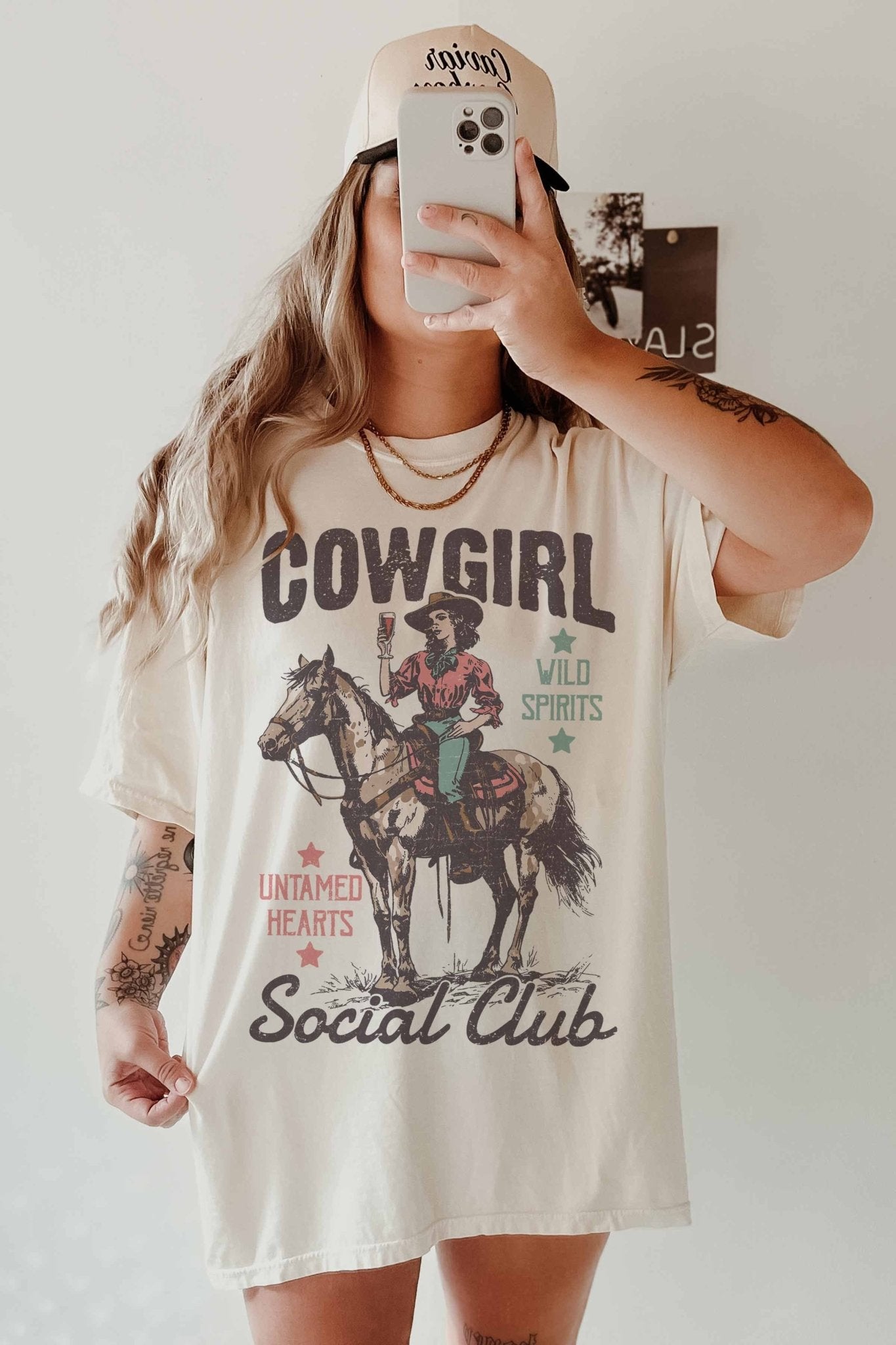 Cowgirl Social Club Oversized Graphic Tee - Westly