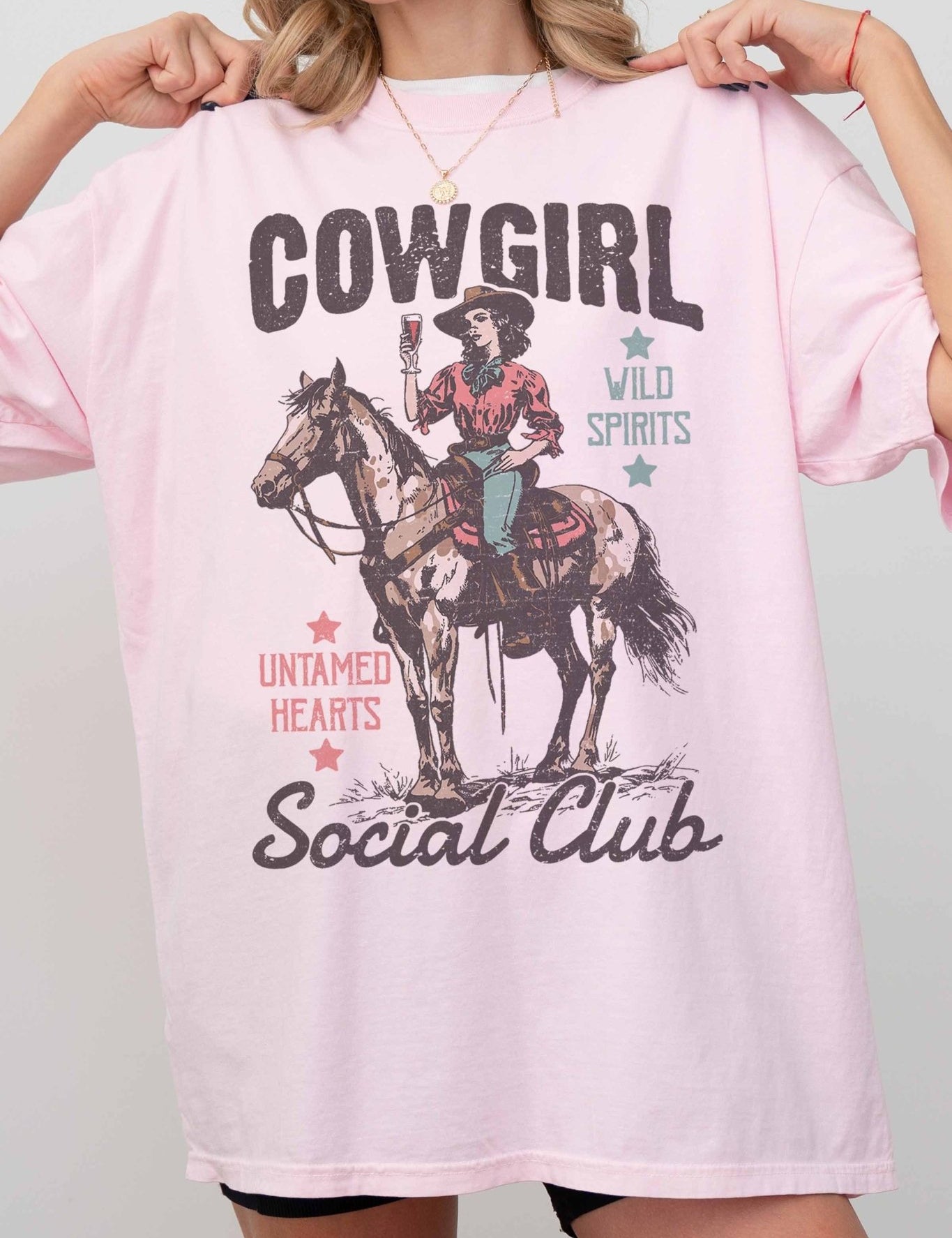 Cowgirl Social Club Oversized Graphic Tee - Westly