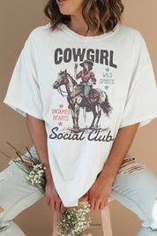 Cowgirl Social Club Oversized Graphic Tee - Westly