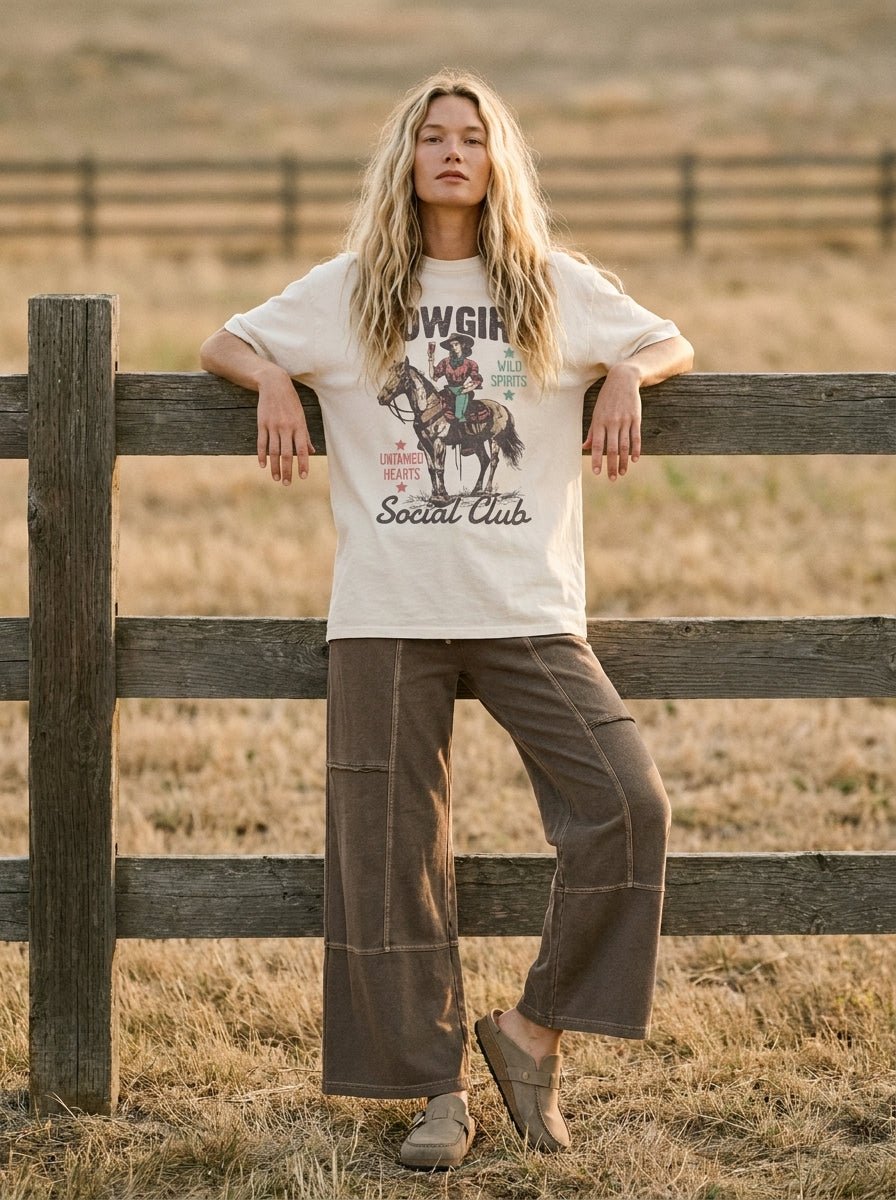 Cowgirl Social Club Oversized Graphic Tee - Westly